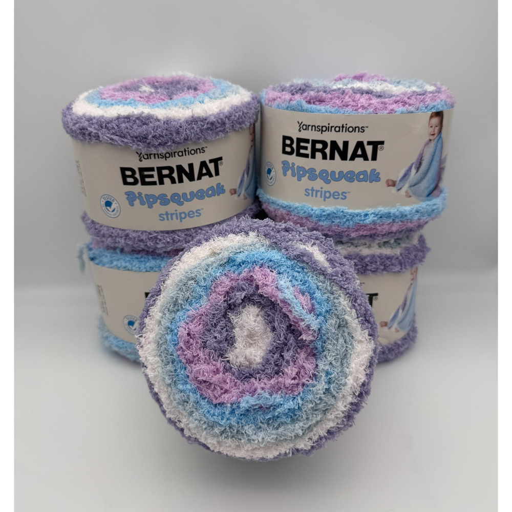 Bernat Pipqueak Stripes Yarn Lot of 5 Cake x 9.8 oz Bulky Dreamboat Discontinued